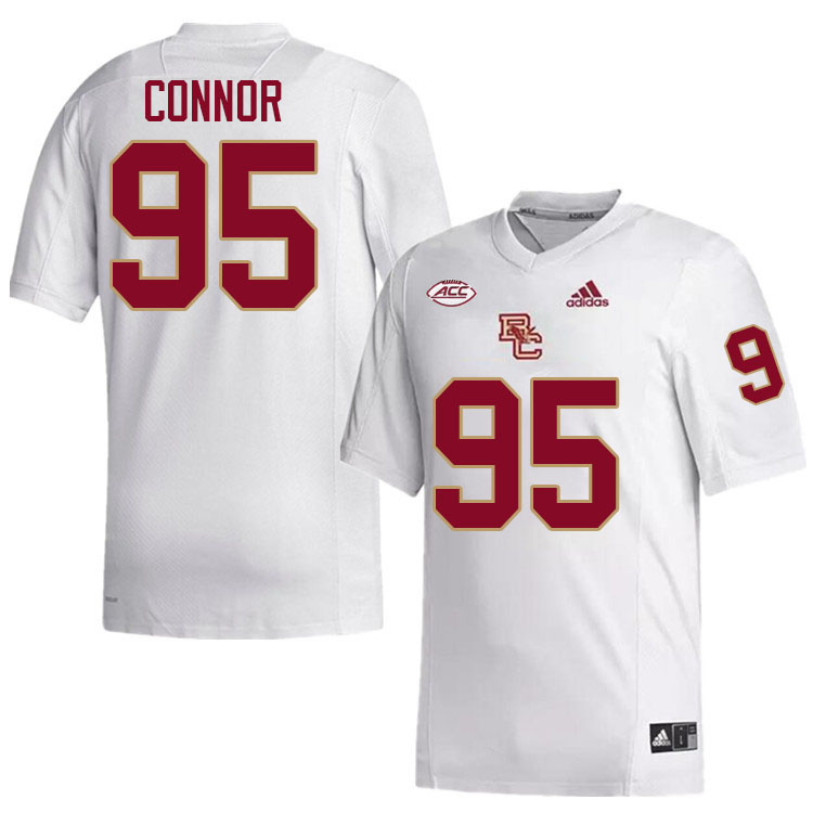 Boston College Eagles #95 Liam Connor College Football Jerseys Stitched-White